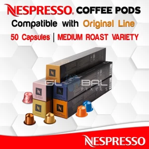Cafeteras Nespresso línea original 50 cápsulas 5 mangas TOSTADO MEDIO variedad - Imagen 1 de 2