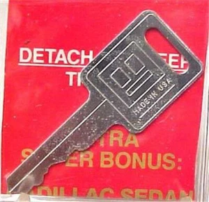 AUTO KEY SOUVENIR FROM CADILLAC SEDAN DE VILLE   # 7905C - Picture 1 of 2