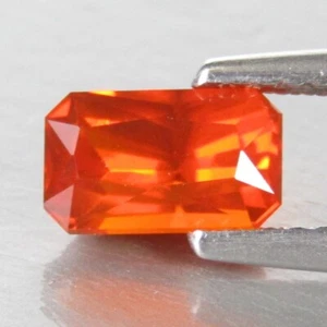 0.93Cts Natural Attractive Mexican Fire Opal Radiant Cut7.5x4.5mm Loose Gem VDO - Picture 1 of 9
