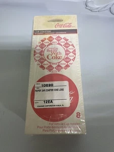 Coca-Cola Absorbent Car Coaster, For Holders In Vehicle (2006) Set Of 64 NIP - Picture 1 of 2