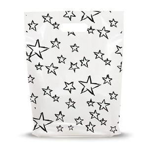 100 Pack of 12X15 Die Cut Star Party Favor Bags, Plastic Bags for use as Storage - Picture 1 of 8