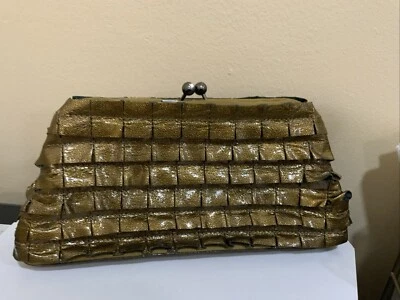 Bolso clutch vintage Moschino PATENT CUERO COLOR BRONCE Foto 1 de 4