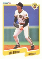 1990 Fleer Baseball Sid Bream Pittsburgh Pirates #463