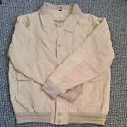 Unbranded Faux Suede Coat Jacket Elastic Cuffs And Hem Mens Button Up
