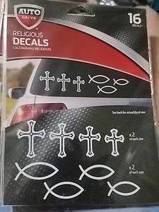 AXENTZ Decal, RELIGOUS DECALS, 16 Pcs Multi Sized  - Picture 1 of 3