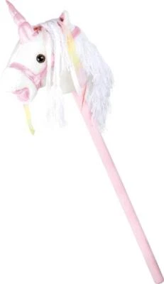 Steckenpferd Weißes Einhorn, Unicorn, Laufpferd, Stockpferd, wiehert - Bild 1 von 3