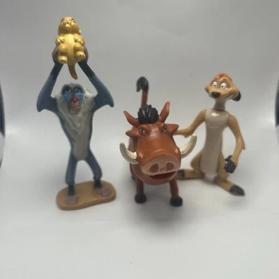 Juego de figuras coleccionables del Rey León - Lote de figuras de acción de PVC Rafiki, Timón, Pumba Foto 1 de 4