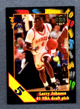 1991-92 Wild Card 5 Stripe #1 Larry Johnson No. 1 Pick A35 356