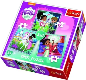 Trefl 3 In 1 20 + 36 + 50 Piece Kids Nella the Princess Knight Jigsaw Puzzle NEW - Picture 1 of 5