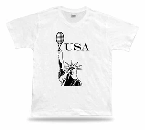 T-Shirt FREIHEITSSTATUE TENNIS NYC New York City Sport Imperium stolz lustig Witz - Bild 1 von 8
