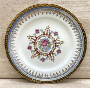 Homer Laughlin USA GEORGIAN 22K Goldrand 9 7/8" Essteller Floral - EX COND. - Bild 1 von 8