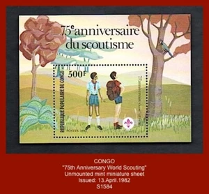 CONGO 1982 "85th Anniversary World Scouting" Unmounted Mint Miniature Sheet - Picture 1 of 1