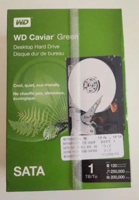 WESTERN DIGITAL Caviar Green Hard Drive 1TB WD10000CSRTL New Sealed - Image 1 of 3