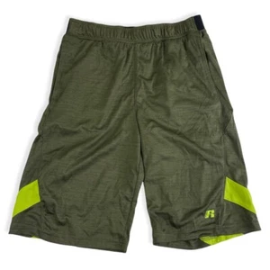 RUSSELL Dri Power 360 Boys Green Athletic Shorts Size XL 14-16 Elastic Waist - Picture 1 of 6