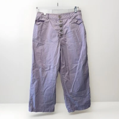 Jeans Kate Spade Pierna Ancha Talla 31 Cintura Alta Botón Mosca Lila Púrpura Foto 1 de 4