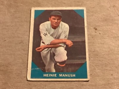 Tarjeta Fleer Baseball Greats 1960 #18 Heinie Manush - EX - desgaste ligero en las esquinas - Foto 1 de 2