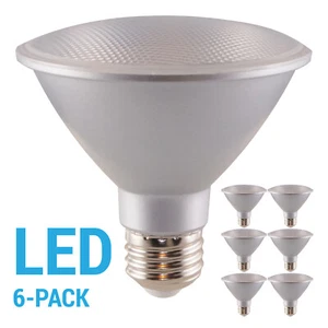 6 Pack Satco S29421 Short Neck 60 Degree LED 12.5W =75W PAR30SN Medium E26 3000K - Picture 1 of 14