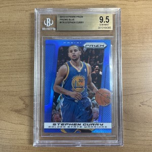 2013-14 Stephen Curry Panini Prizm Blue Prizm Warriors #176 BGS 9.5
