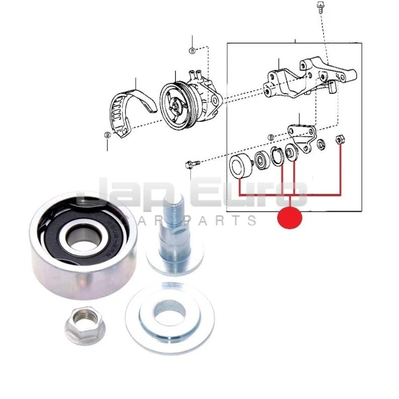 For Toyota Land Cruiser Amazon 4.2 Td Diesel Fan Belt Tension Pulley Roller - Image 1 of 1