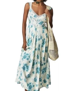 Free People Lovers Heart Floral Midi Dress Women's Size M - Picture 1 of 10