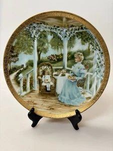 Plato de coleccionista vintage dinero oxidado mamá y yo primer té - Imagen 1 de 3