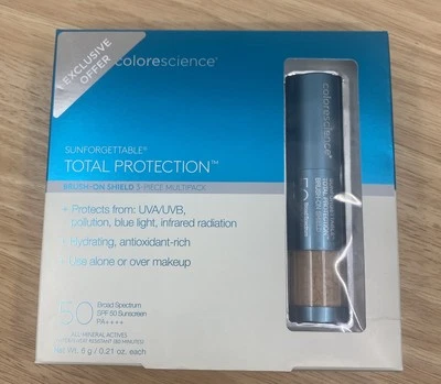 Colorescience Sunforgettable Total Protection Brush-On Shield SPF 50 Tan 3 Pack - Image 1 of 4