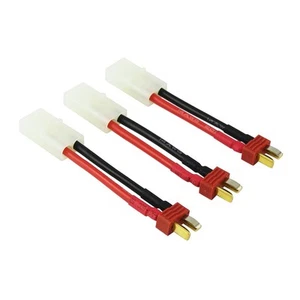 3pcs Male Anti-skid T-plugs to plug for Tamiya Female Connector Adapter Cable... - Picture 1 of 7