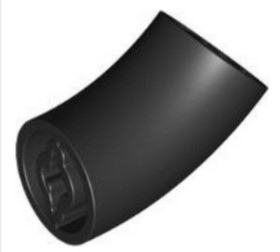 LEGO&reg; Part 5489 - Brick, Round 2x2 D. 45 degrees Elbow (27.7mm Standing Height)