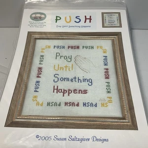 Pray until something happens Susan Saltzgiver Designs Counted Cross Stitch Patt - Picture 1 of 6