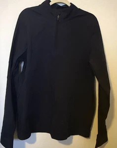Under Armour Mens ColdGear Black ¼ Zip Pullover Long Sleeve Athletic Shirt Large - Picture 1 of 6