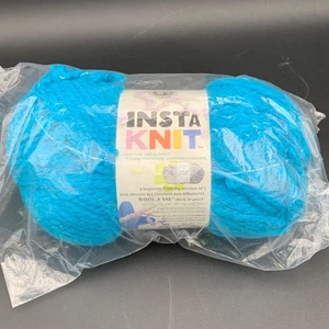 Lion Brand Insta Knit Super Bulky Yarn Wool Acrylic Blend Never Blue Over You - Picture 1 of 5