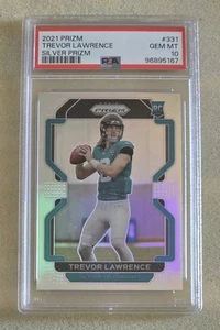 2021 Panini Prizm TREVOR LAWRENCE Rookie Silver Prizm PSA 10 RC Jaguars #331  - Picture 1 of 2