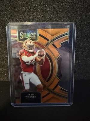 2023 Panini Select - Premier Level Fred Warner #195 Orange Prizm /399 Die-Cut - Image 1 of 2