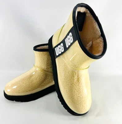 UGG Classic Mini Clear Natural/Black Women's WaterProof Boots SIZE 8 (Very Nice) - Image 1 of 4
