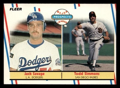 Jack Savage / Todd Simmons 1988 Fleer #650 ROOKIE *190 - Image 1 of 2