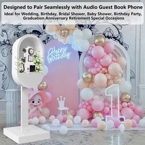 Vintage Phone Booth Stand Prop for Party Decoration Event Decor Recording Table - Picture 1 of 6
