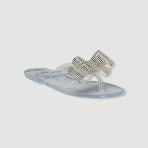 I.N.C. International Concepts Women White Madena Bow Jelly Sandals Shoes Size 7 - Picture 1 of 3