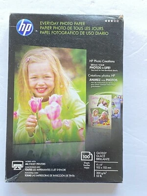 HP Genuine Everyday 4 x 6 Photo Paper 100 Sheets Glossy Sealed - Image 1 of 4