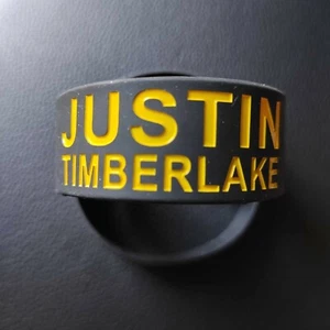 BRACCIALETTO JUSTIN TIMBERLAKE SILICONE BRACCIALE ACCESSORI UNISEX UOMO DONNA - Foto 1 di 2