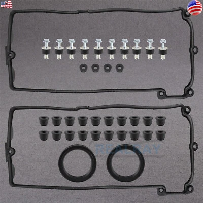 Valve Cover Gasket Set FITS BMW 545i,550i,645Ci,650i,745Li , LEFT RIGHT OE QUAL - Image 1 of 4