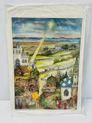 Vintage Paper Advent Christmas Calendar w/ Envelope Western Germany RS BIN H2 - Image 1 of 4