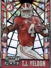 2015  Panini Prizm Collegiate Draft Stained Glass #94 T.J. Yeldon