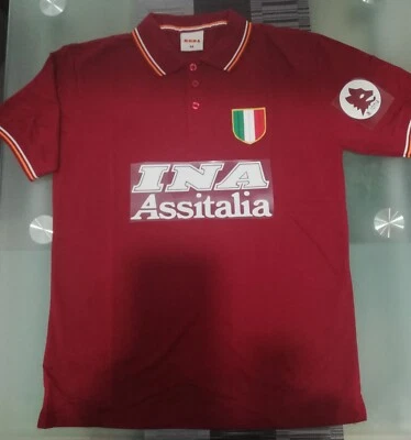 MAGLIA ROMA BORDEAUX 2000-01 VINTAGE, TOTTI, BATISTUTA, NAKATA CAMPIONI D'ITALIA - Immagine 1 di 4