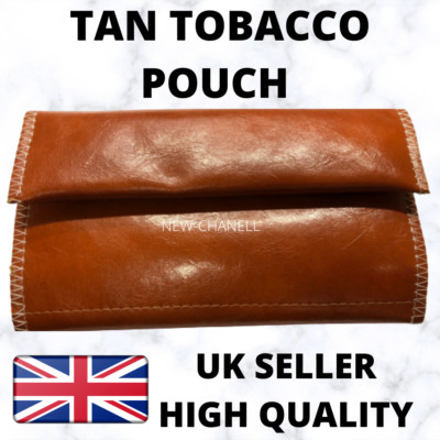 Personalised Engraved Black Soft Leather Tobacco Baccy Rizla Storage Pouch Gift - Foto 6