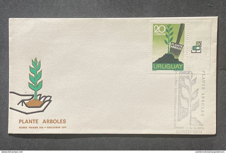 O) 1972 URUGUAY, FORESTACIÓN, PROGRAMA, PLANTACIÓN DE ÁRBOLES, FDC XF Foto 1 de 1