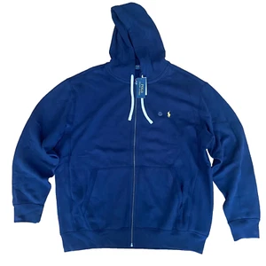 Polo Ralph Lauren Herren 4XLT Fleece Sweatshirt mit durchgehendem Reißverschluss Kapuzenpullover Marineblau NWT - Bild 1 von 4