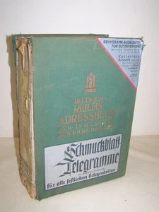 Deutsches Reich Adressbuch für Industrie Gewerbe und Handel mit Branchen, Orte - Bild 1 von 1