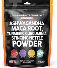 4In1 Ashwagandha Maca Root Powder Supplement with Turmeric Stinging 