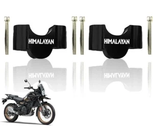 HANDLE BAR RISER BLACK FIT FOR ROYAL ENFIELD NEW HIMALAYAN 450 - Picture 1 of 5