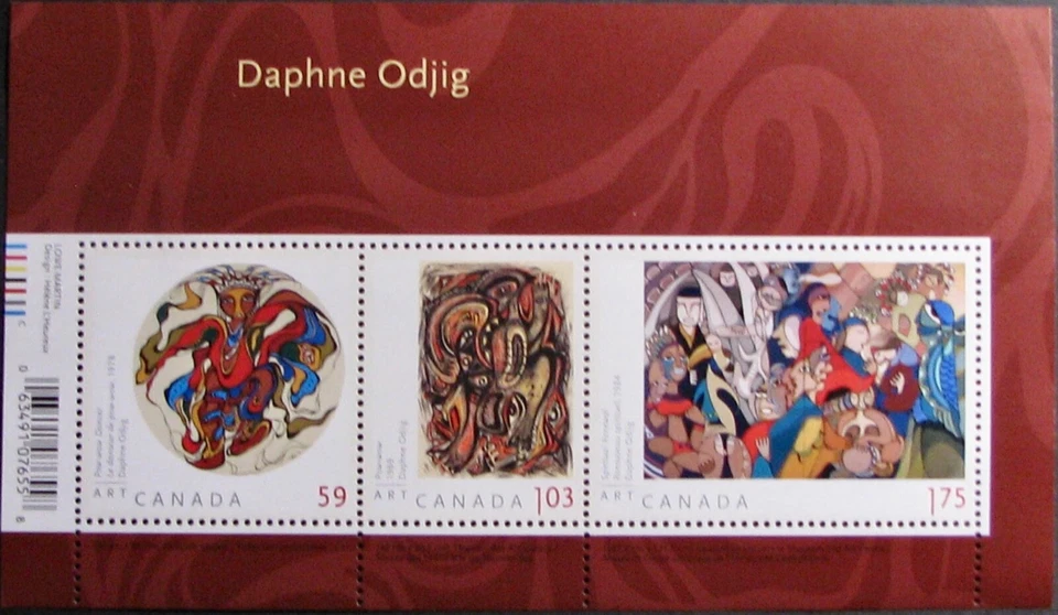 2011 CANADA #2437: VF MNH - 'Art Canada: Daphne Odjig' - Souvenir Sheet of 3 - Image 1 of 1